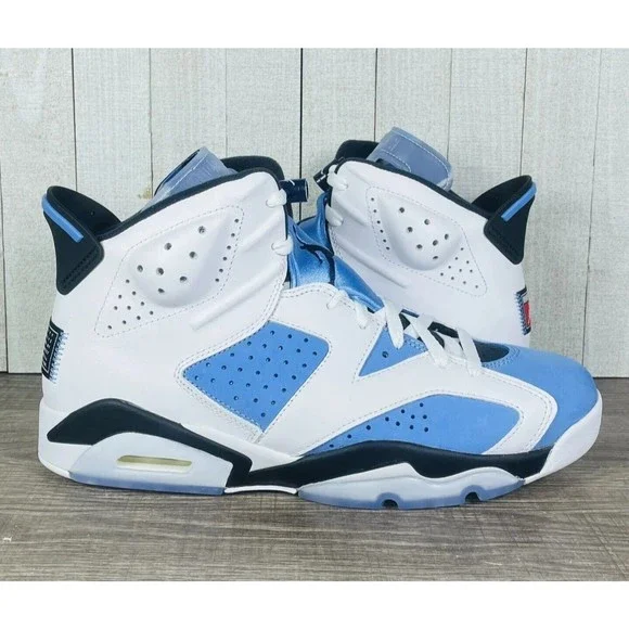 New Nike Air Jordan 6 Retro UNC White University Blue CT8529-410 Men’s Size 10